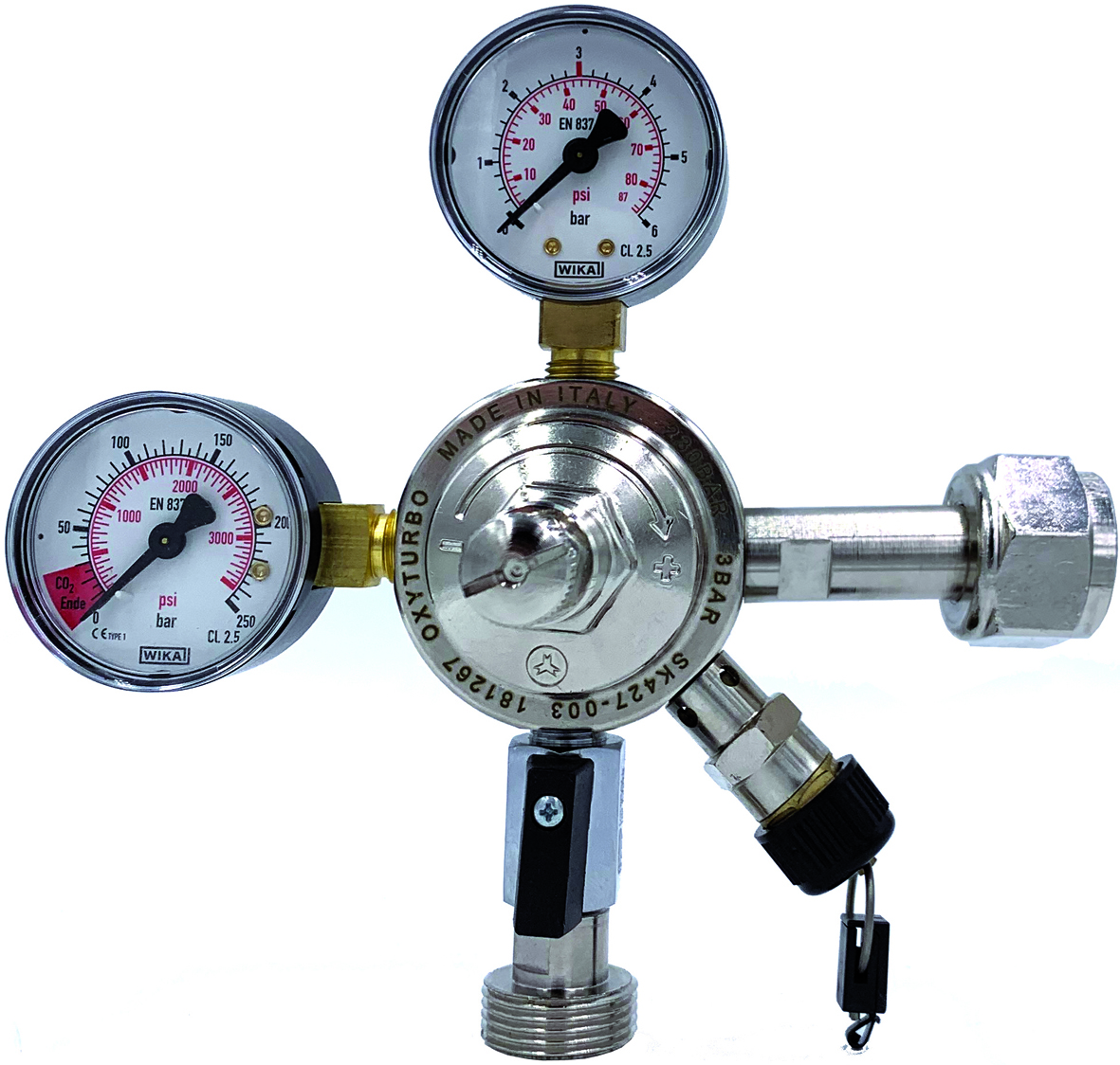 CO2 Druckminderer Bier 3 bar, 1-leitig-oxy1-deluxe-oxyturbo CO2 Druckminderer Bier 3 bar, 1-leitig-oxy1-deluxe-Co2 Druckminderer Bier 3 bar, Oxyturbo Co2 Druckminderer, Co2 Druckminderer Bier, Druckminderer Zapfanlage-oxyturbo