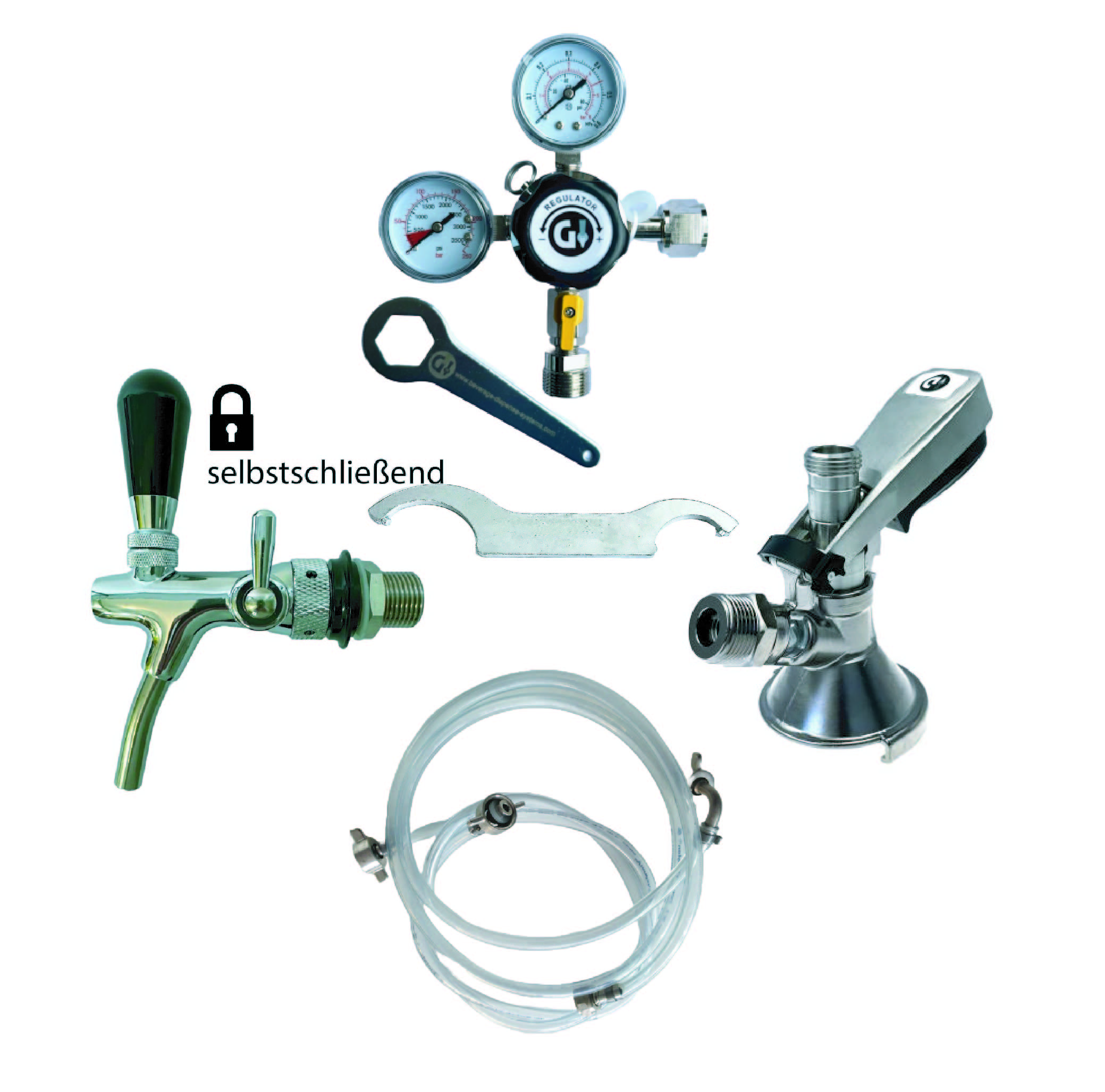 Conjunto de sistema de distribuição de bebidas 1 conduta, linha de cerveja NW 7 mm Conjunto de sistema de distribuição de bebidas 1 conduta, linha de cerveja NW 7 mm