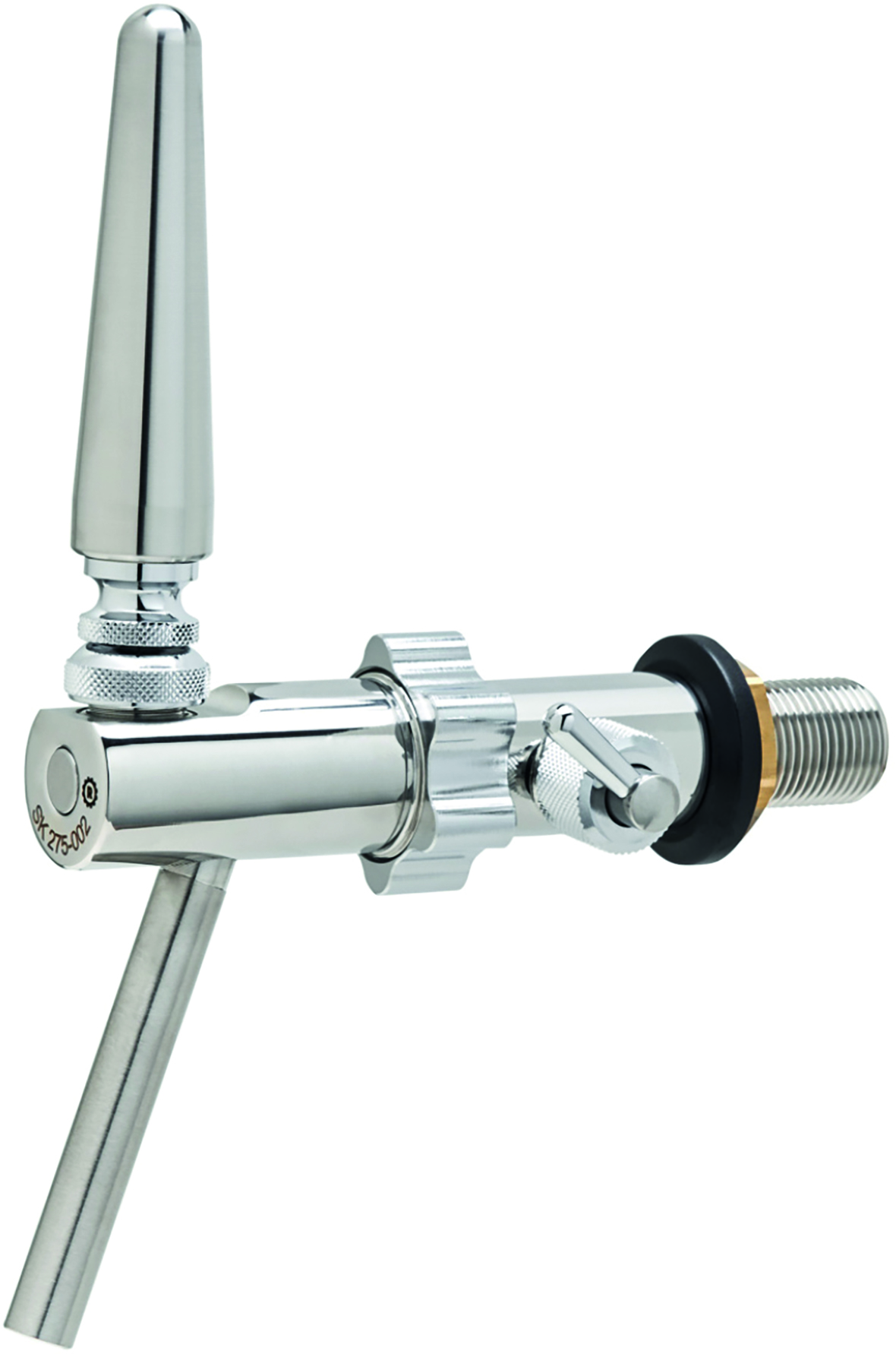 Kompensatorschankhahn EUROSTAR, VA, 40mm Stutzen-ES40-E-getraenkezapfanlagen.net Kompensatorschankhahn EUROSTAR, VA, 40mm Stutzen-ES40-E-Kompensatorschankhahn EUROSTAR, VA, 40mm Stutzen, INOX-Griff-getraenkezapfanlagen.net