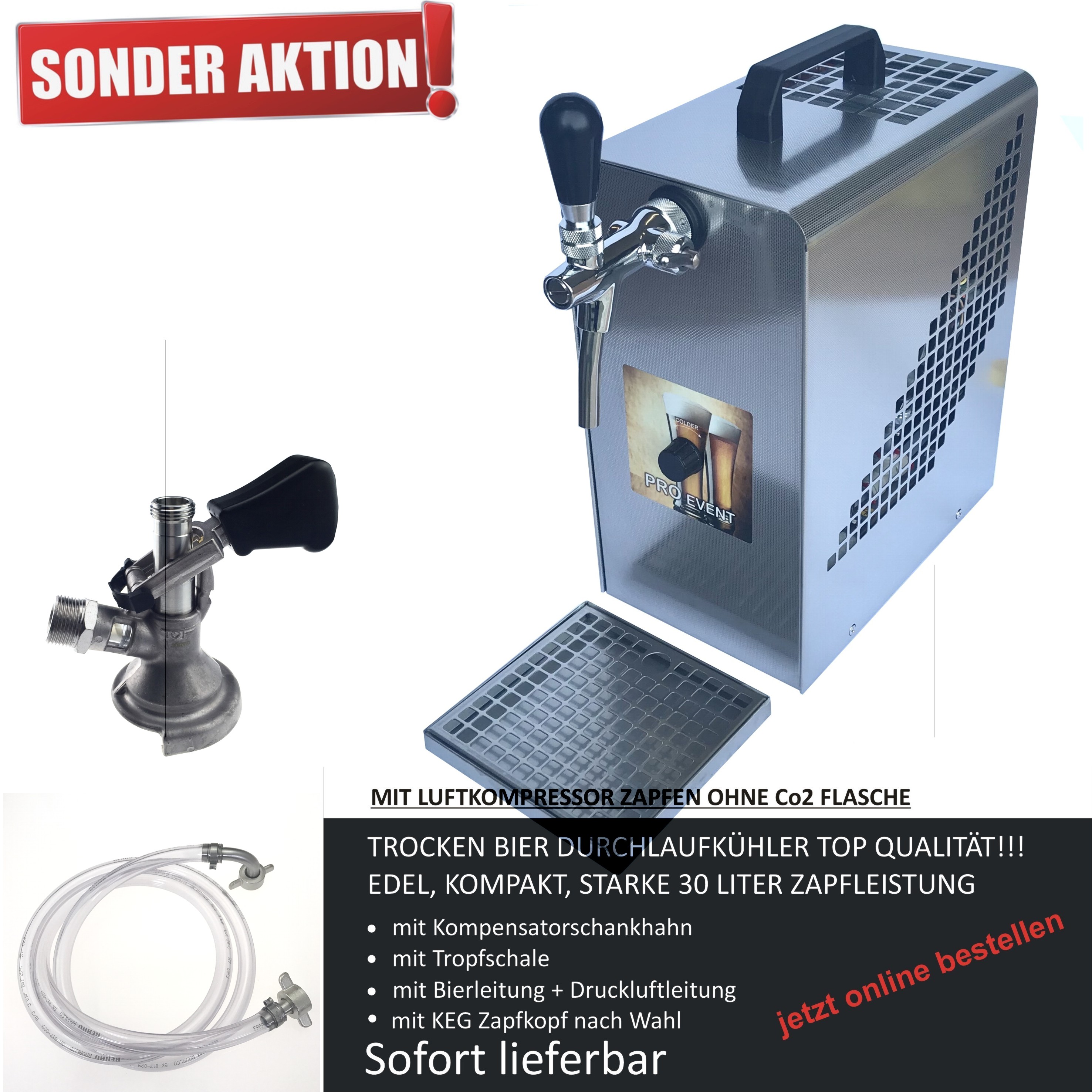 Bier Zapfanlage, Bierkühler mit Luftkompressor-A05-FlachM-IBS GmbH Bier Zapfanlage, Bierkühler mit Luftkompressor-A05-FlachM-Bierzapfanlage mit Luftkompressor, zapfanlage bier keine kohlensäure, zapfanlage mit luft, zapfanlage membranpumpe, bier mit luft zapfen-IBS GmbH