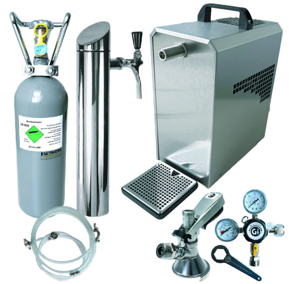 Conjunto completo de dispensador de cerveja sob a mesa, incluindo coluna de distribuição Capacidade de distribuição de 35 litros