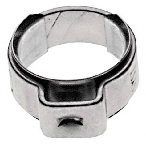 Pinças Oetiker 1-Ear Clamps Versão em aço inoxidável com anel de rolamento em aço inoxidável