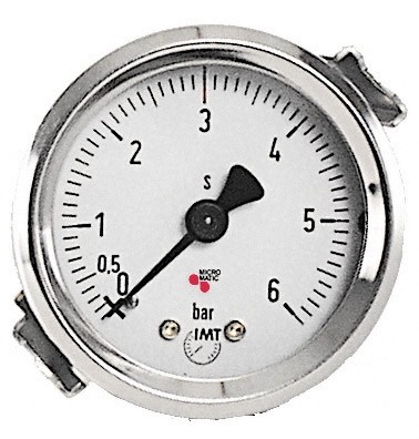 Relógio de controlo, manómetro incorporado