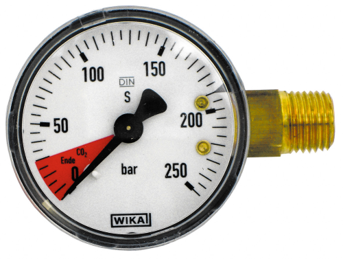 Manómetro de teor para redutor de pressão de Co2