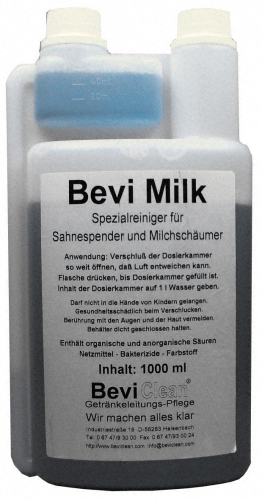 Bevi Milk limpador especial para distribuidores de natas, batedores de leite