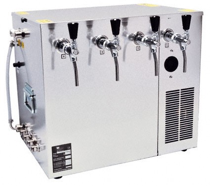 Refrigerador de cerveja Unidade de refrigeração húmida 4 linhas, 100 litros/h unidade de refrigeração combinada,